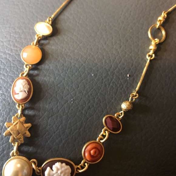 CAbi Gold and Brown Cameo Necklace - Picture 3 of 5